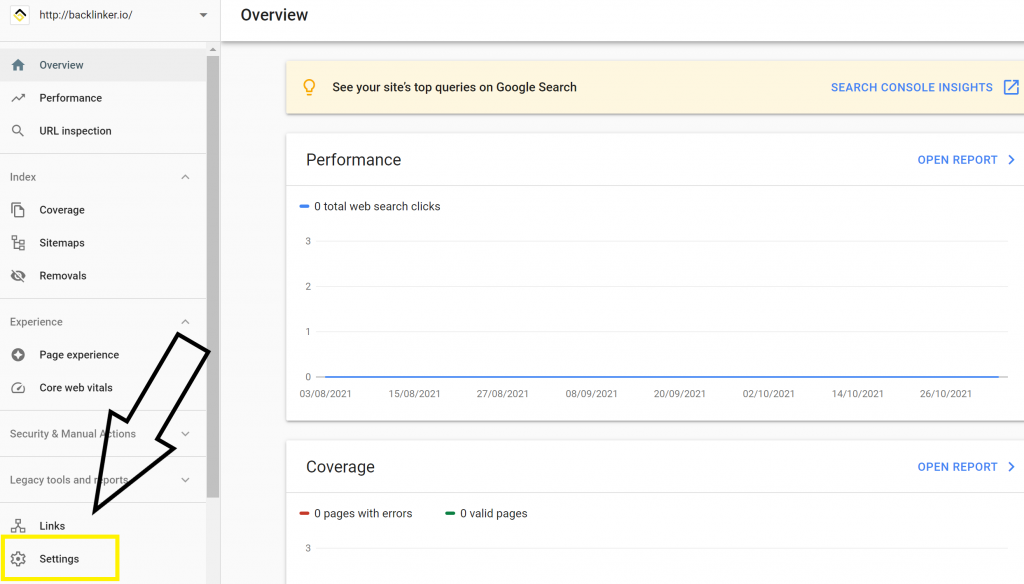 Google-Search-console-settings